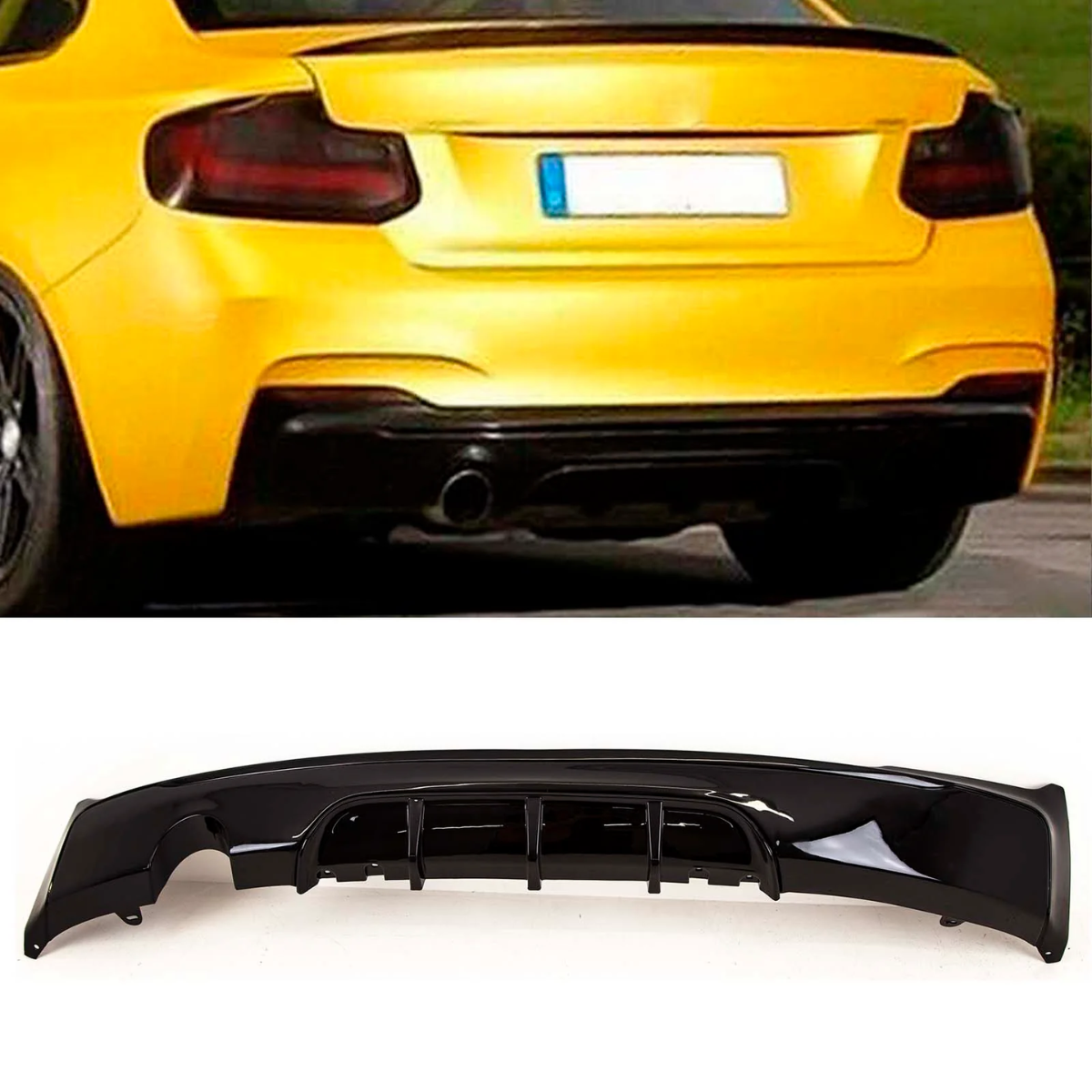 M Sport Performance Rear Diffuser - Gloss Black Upgrade for 218i/220i Models