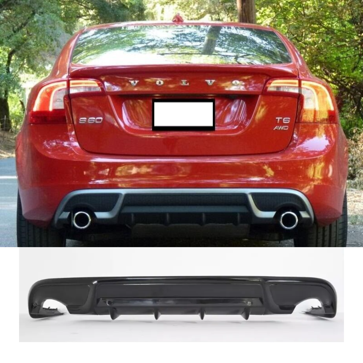 Rear Lip Spoiler Diffuser 2010-2018 - R-Design Look