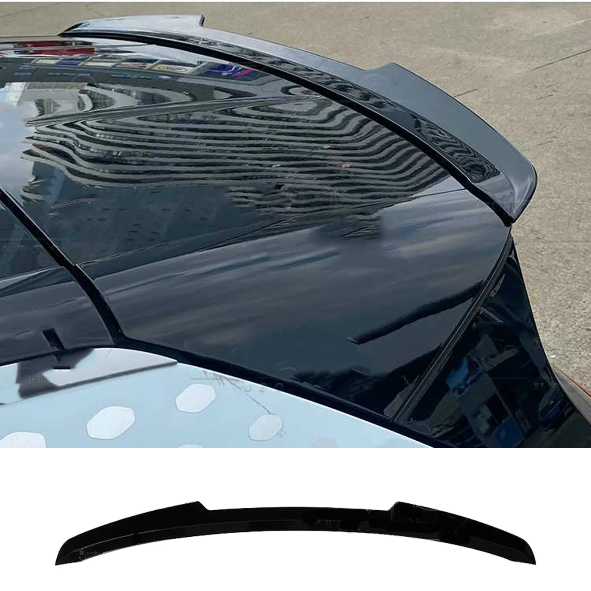 Glossy Black 99CM Rear Boot Lip Spoiler Extension Wing for VW ID.3 (2019-2022)