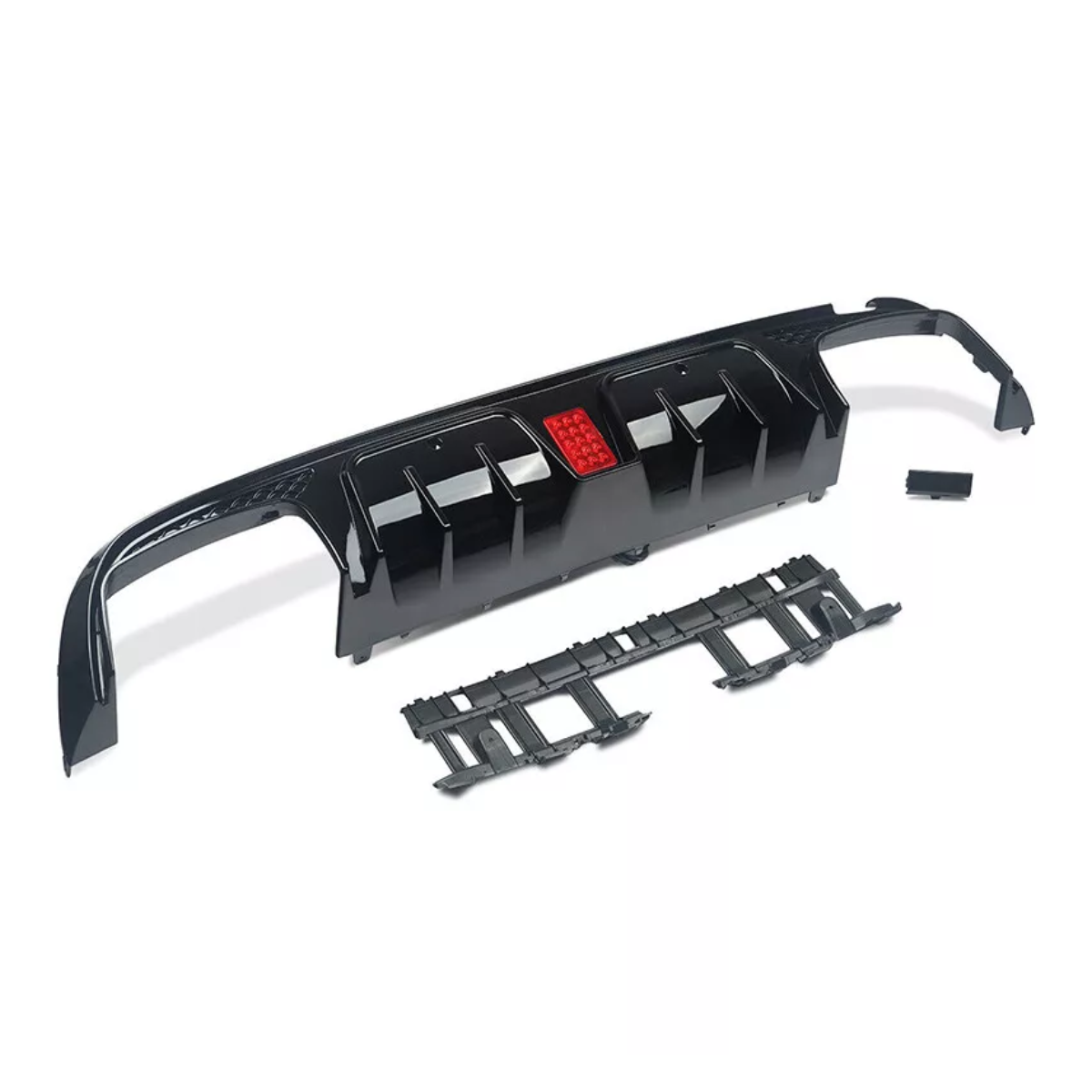 Gloss Black Rear Diffuser for Mercedes Benz C Class W205 AMG C63 AMG Line (2015-2018)