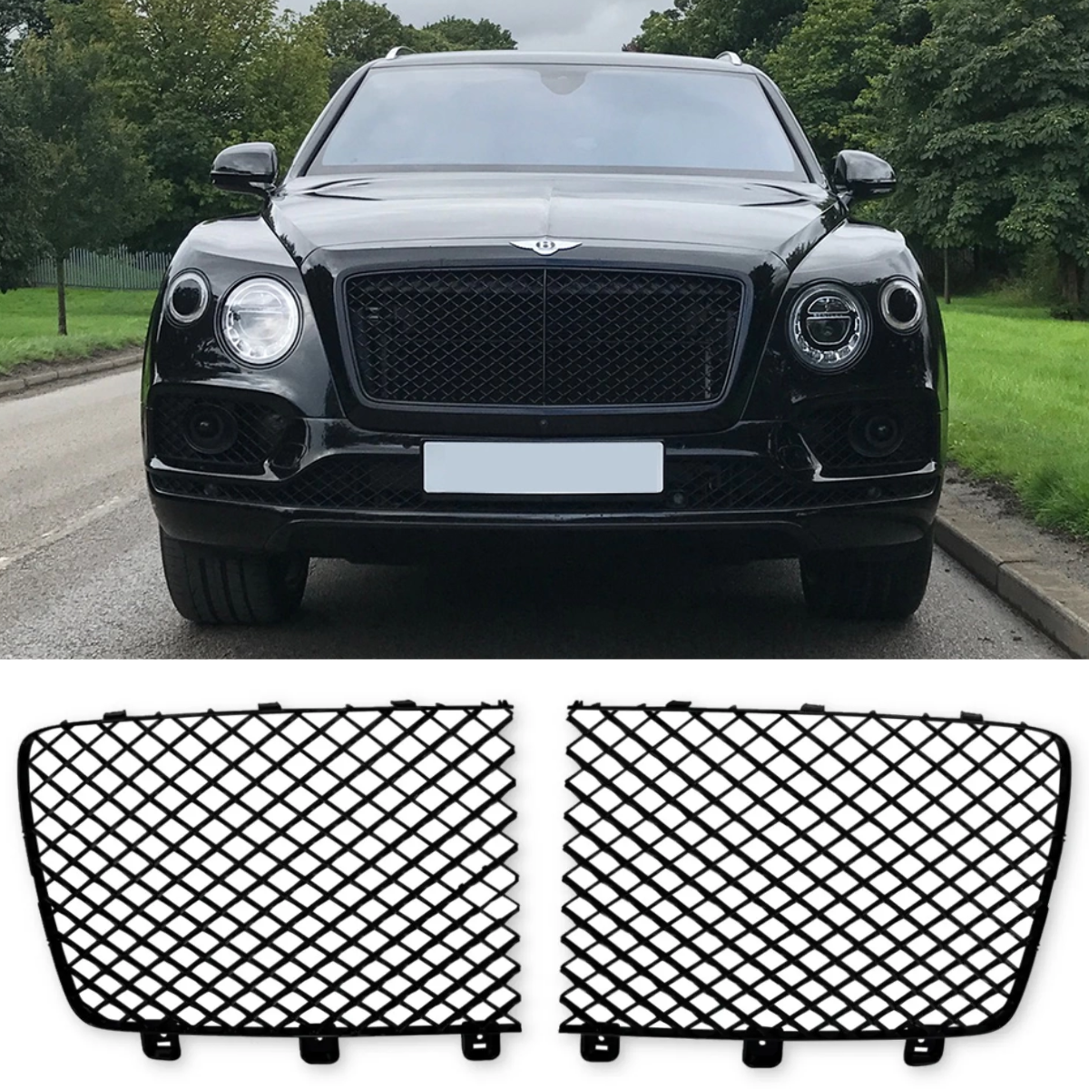 Bentley Bentayga (2020+) Front Radiator Mesh Grille Gloss Black