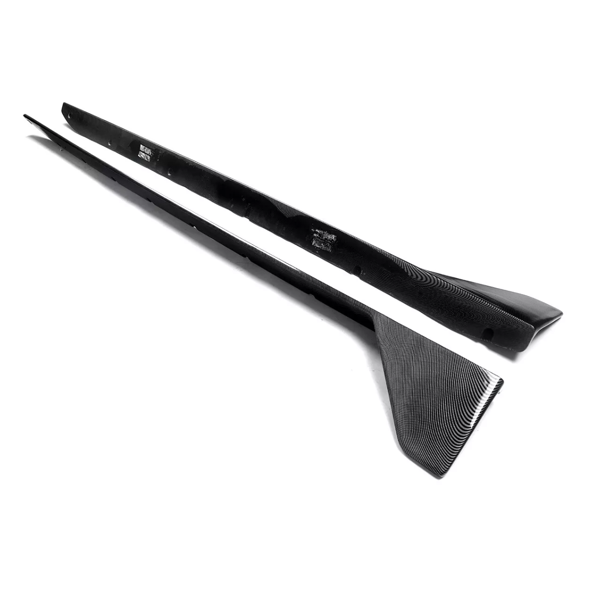 Gloss Carbon Effect Side Skirt Extension Lip Body Kit