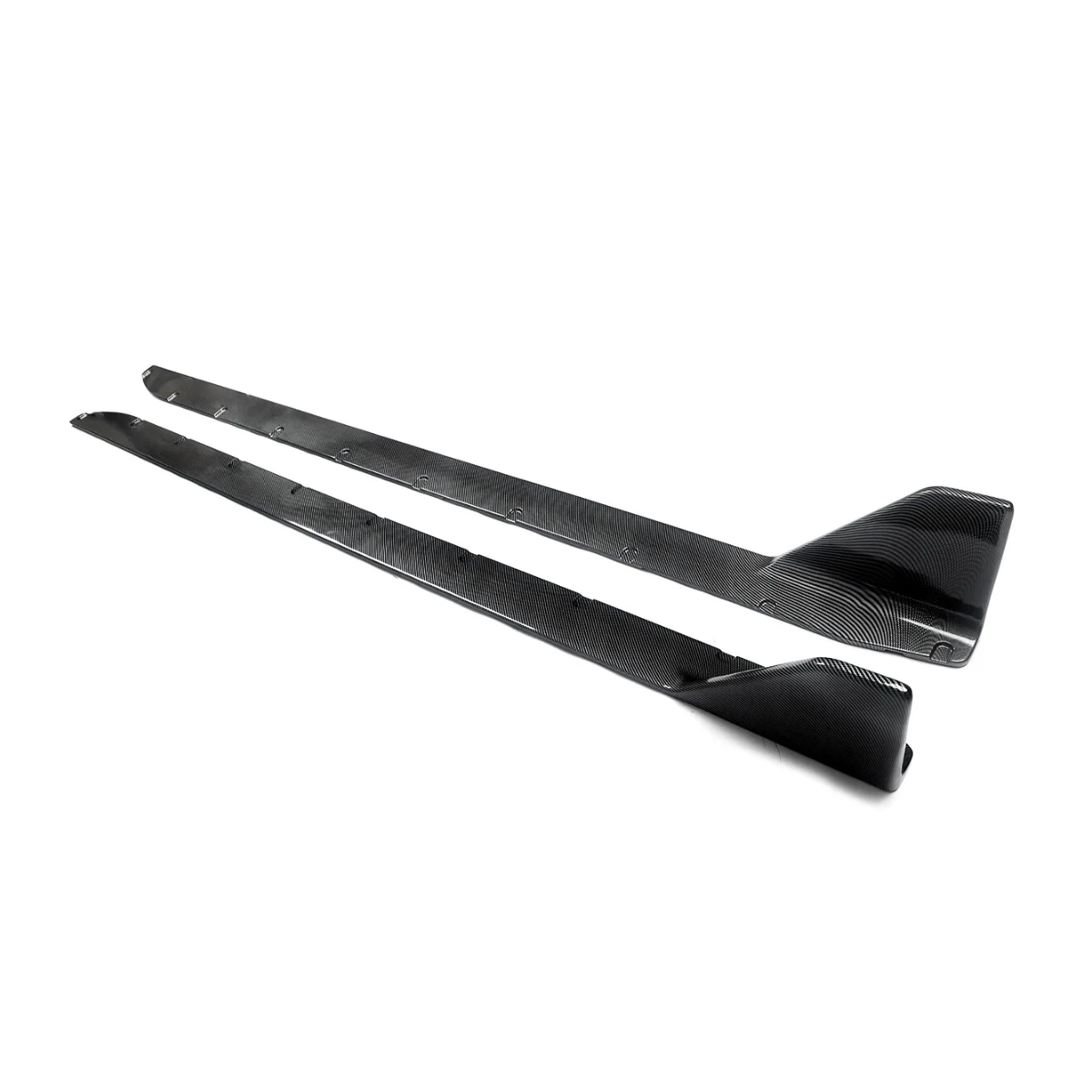 Gloss Carbon Effect Side Skirt Extension Lip Body Kit