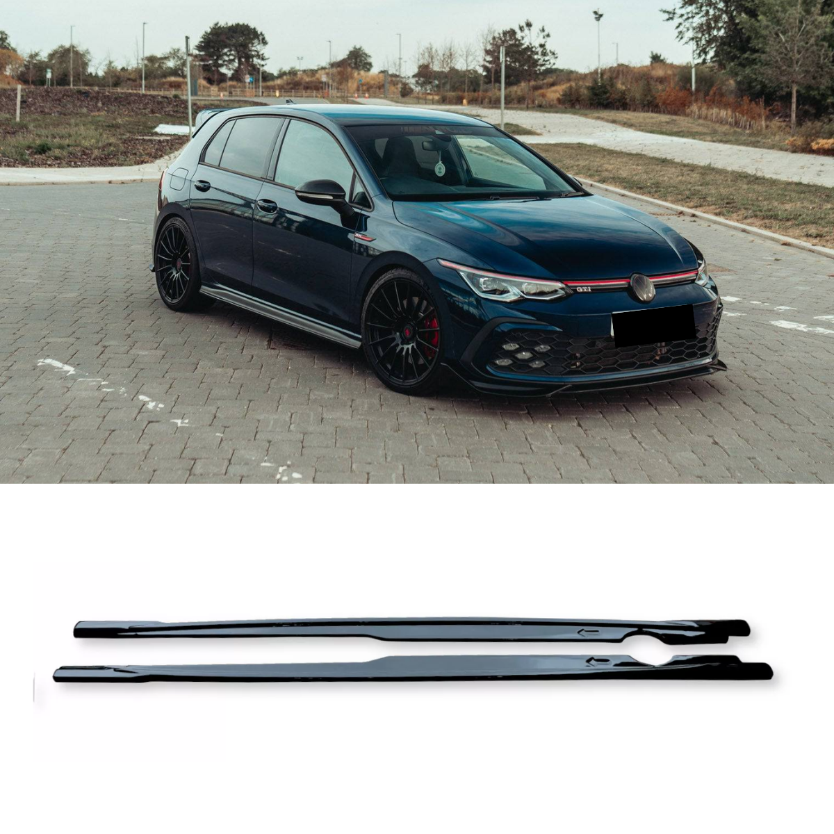 Gloss Black Side Skirt Blades 