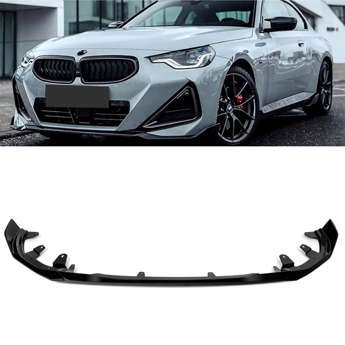 Glossy Black Front Splitter Spoiler Lip