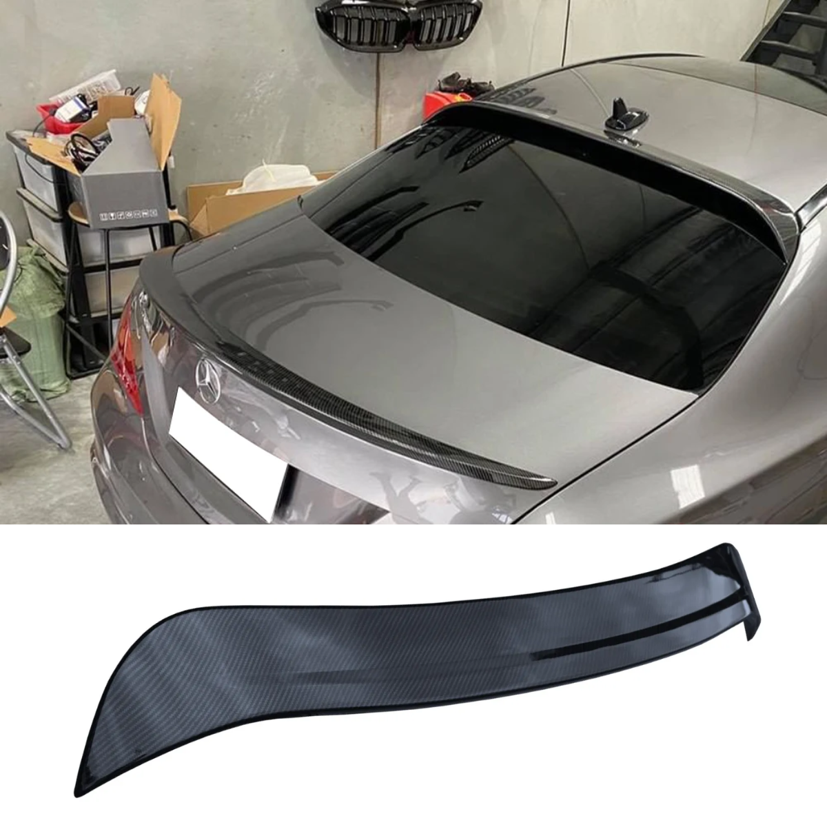 Carbon effect AMG Style Rear Roof Spoiler