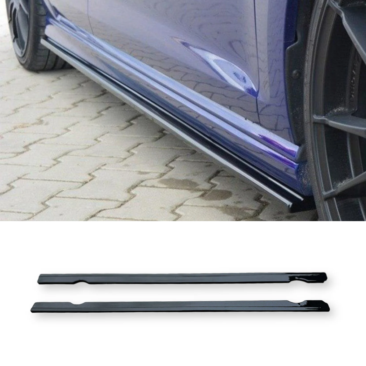 Gloss Black Side Skirt Blades 