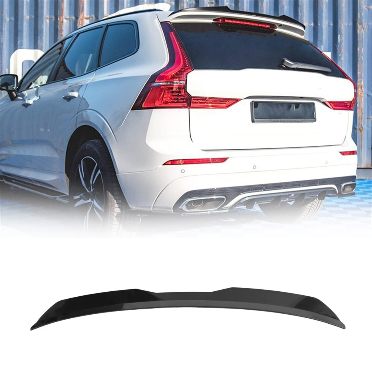 Volvo XC60 MK2 (2015-2024) Rear Boot Spoiler Lip Wing - 99cm Gloss Black