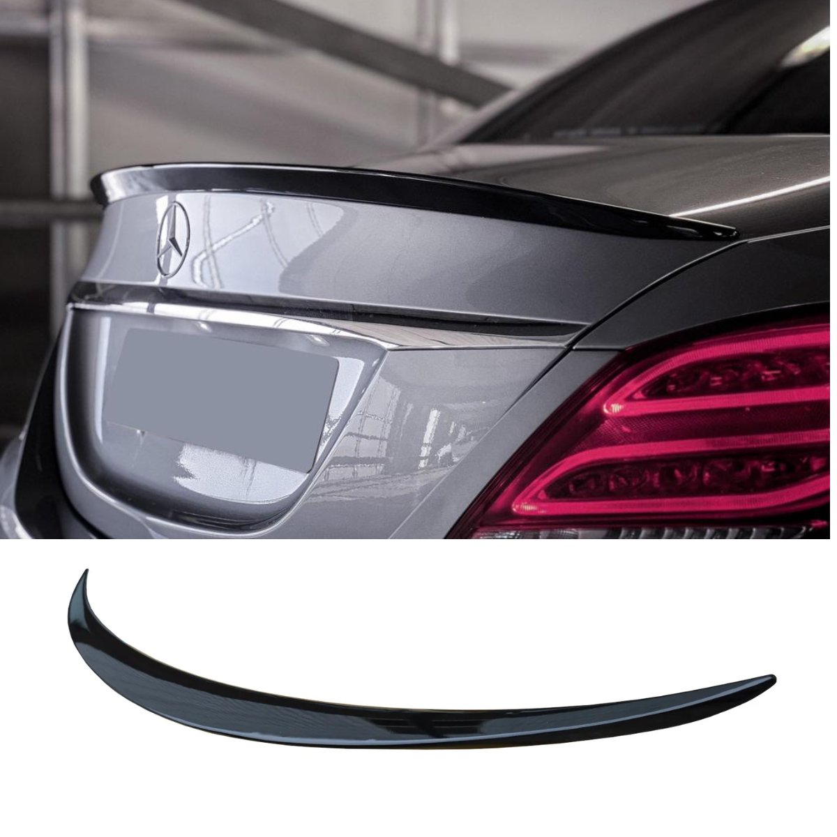 Gloss Black C63 AMG Style Rear Boot Trunk Spoiler 