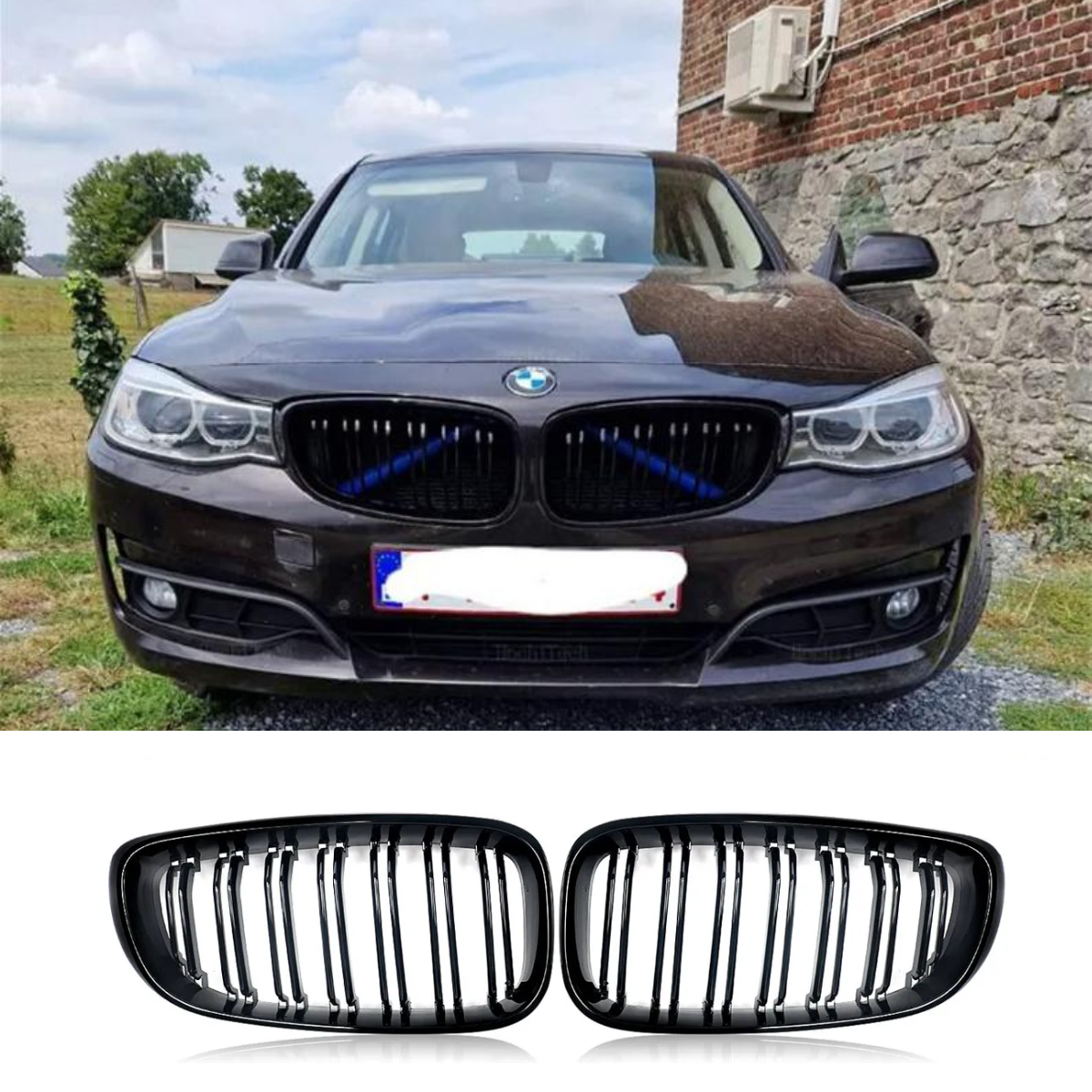  GT Gran Turismo Gloss Black Kidney Twin Grille