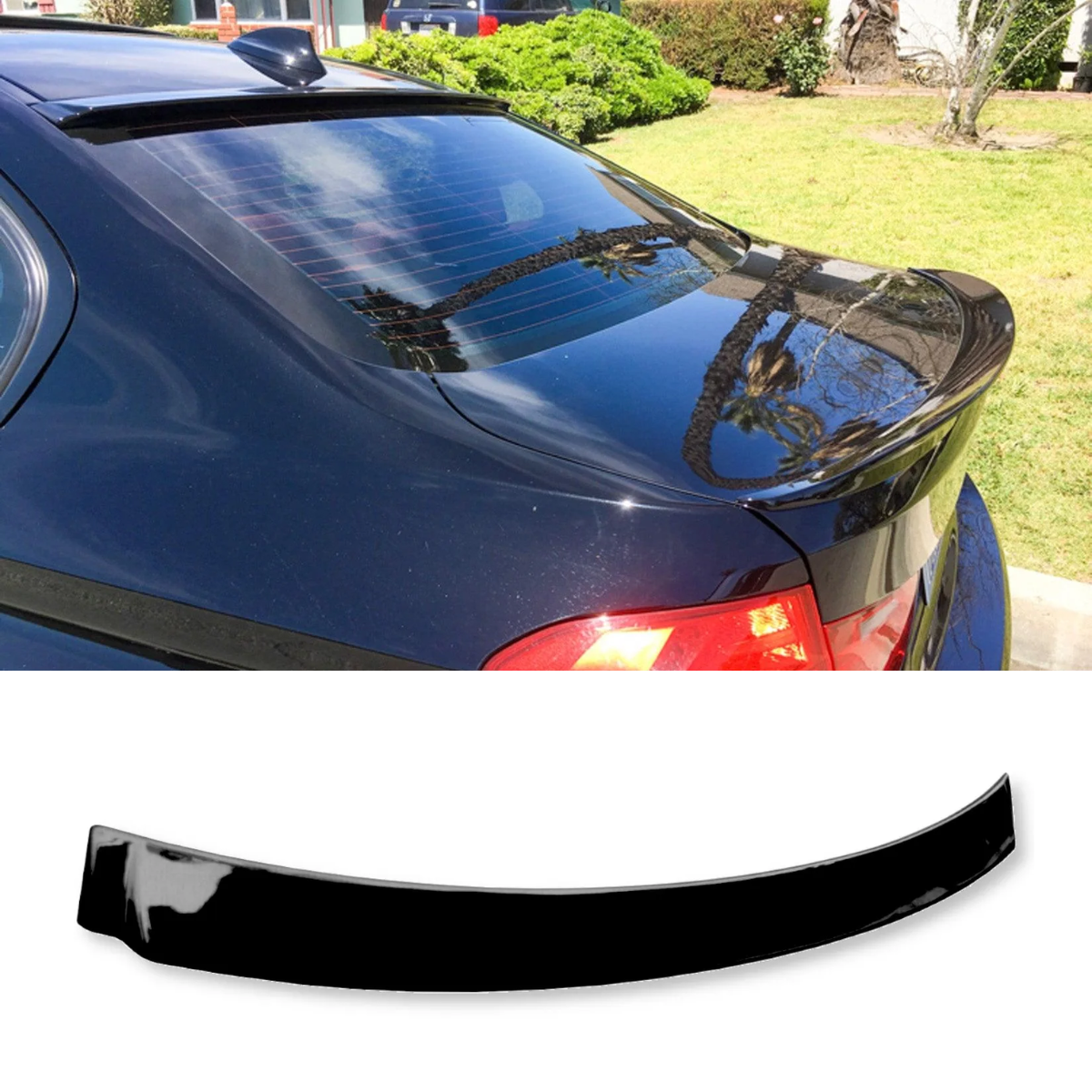 Gloss Black Performance Rear Roof Spoiler 