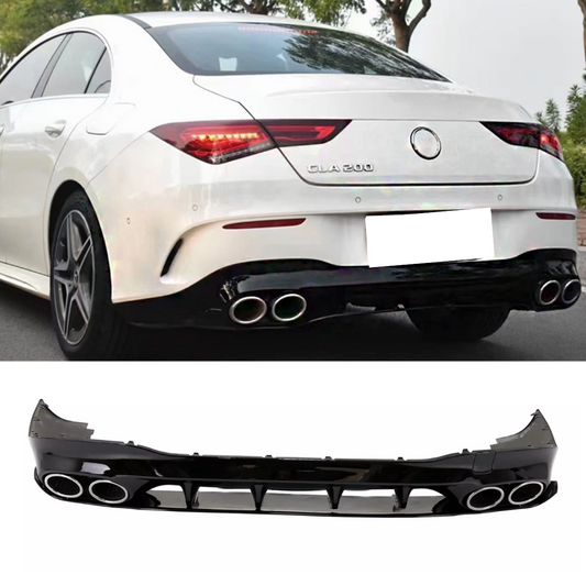 Chrome Diffuser Tips for Mercedes CLA X118/C118 Sport Line 2019+ - CLA45S Look