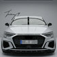 Audi A3 S Line and S3 8Y gloss black front lip splitter spoiler 2020 plus
