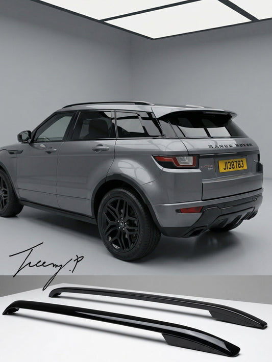 Range Rover Evoque L538 black extended roof rails raised roof bars kit 2013 to 2018
