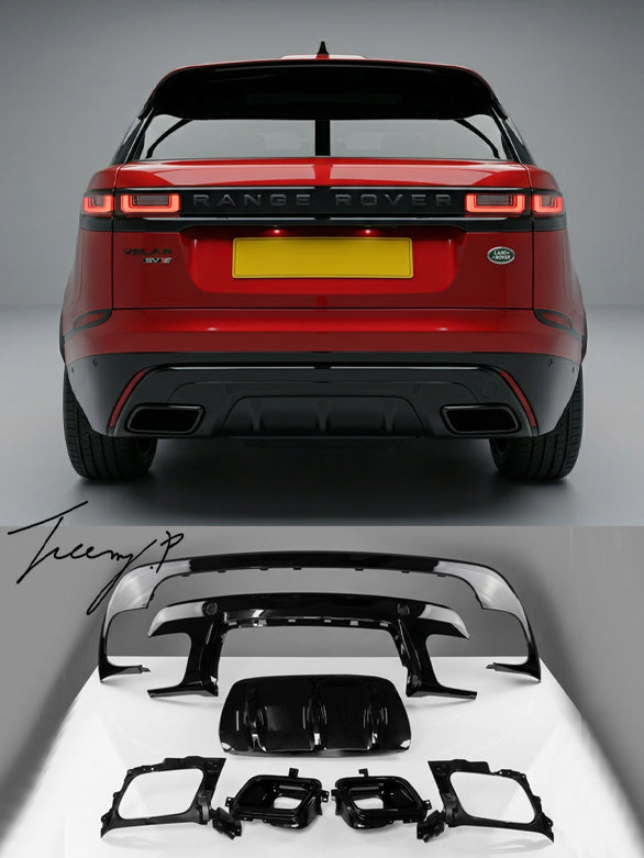 Range Rover Velar rear bumper diffuser lip bodykit 2017 to 2023
