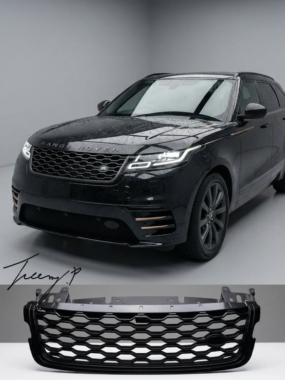 Range Rover Velar SVA style front bumper grille gloss black 2017 and newer
