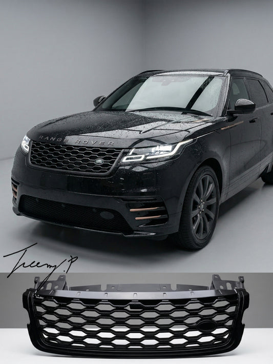 Range Rover Velar SVA style front bumper grille gloss black 2017 and newer
