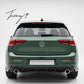 VW Golf MK8 gloss black rear diffuser with big center fin