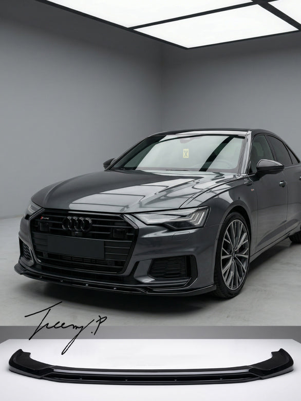 Audi A6 C8 S Line front splitter high performance front bumper upgrade for sedan and avant 2018 and newer
