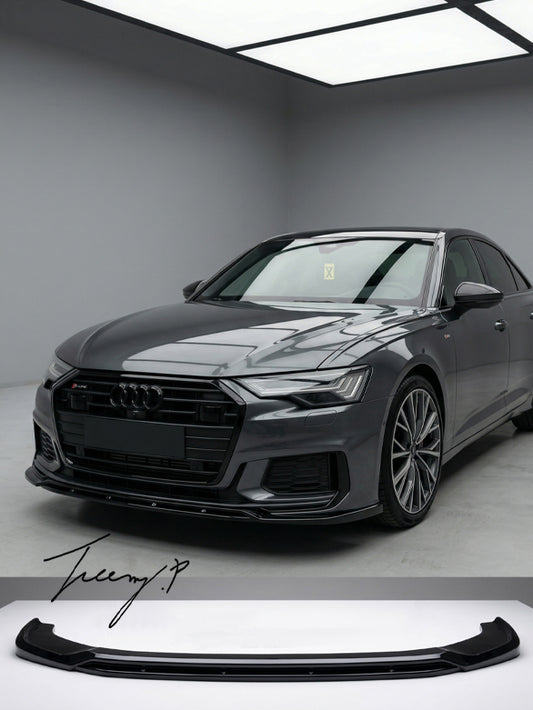 Audi A6 C8 S Line front splitter high performance front bumper upgrade for sedan and avant 2018 and newer
