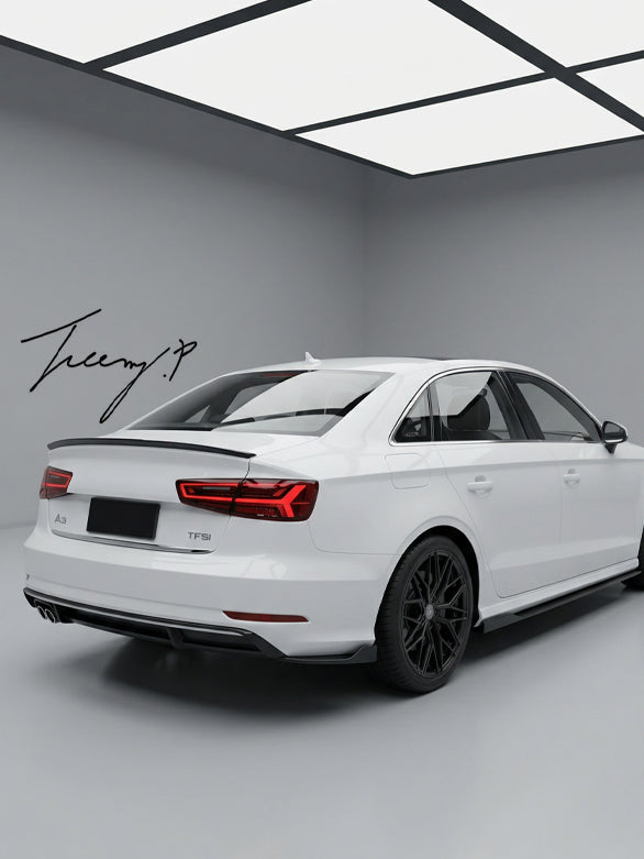 Audi A6 C7 4G saloon S6 style rear boot spoiler wing glossy black 2011 to 2018
