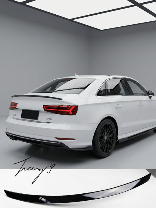 Audi A6 C7 4G saloon S6 style rear boot spoiler wing glossy black 2011 to 2018
