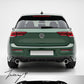 VW Golf MK8 gloss black rear diffuser with big center fin
