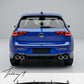 VW Golf MK8 GTI GTD GTE R-Line gloss black rear diffuser with big fin