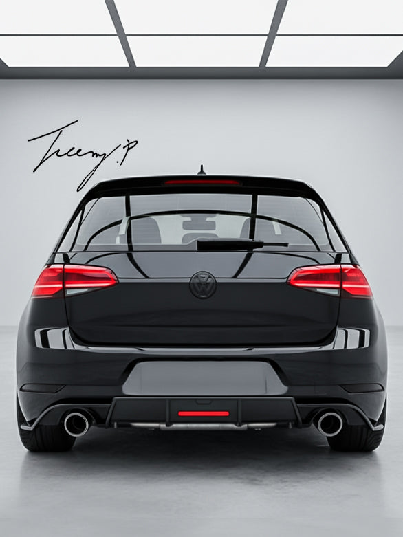 VW Golf 7.5 rear diffuser with LED lights