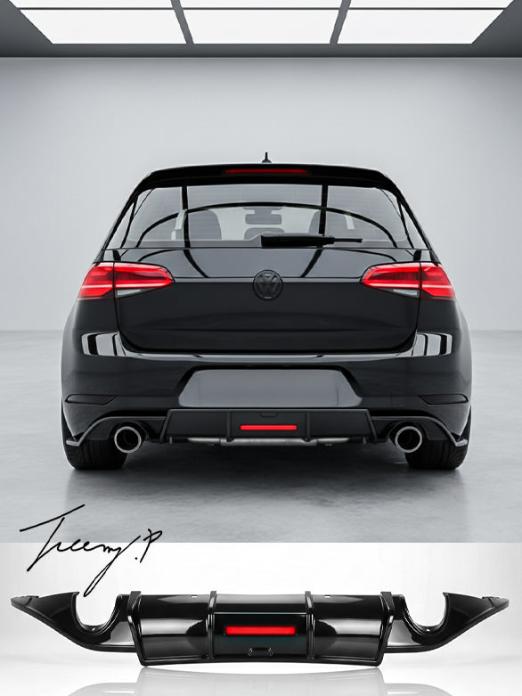 VW Golf 7.5 rear diffuser with LED lights