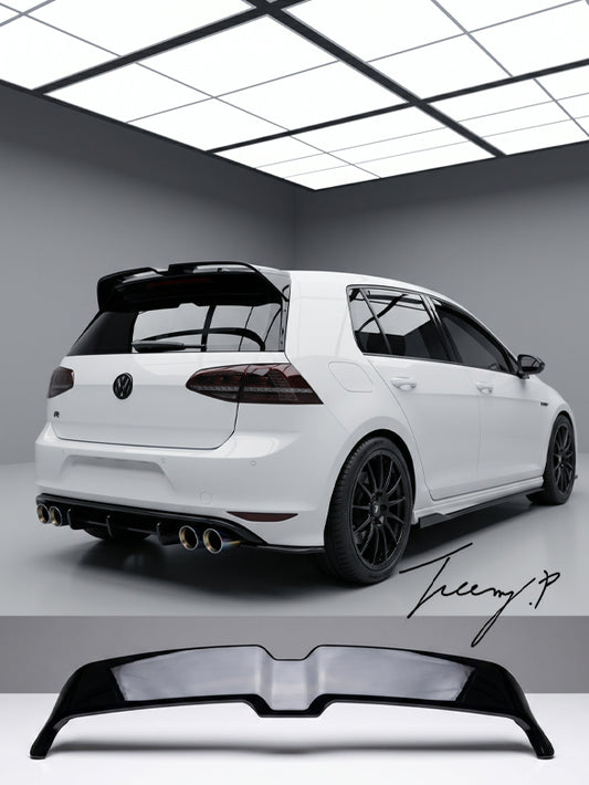 VW Golf MK7 MK7.5 GTI Oettinger style gloss black rear roof spoiler sporty aggressive look
