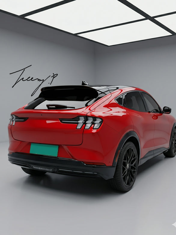 Ford Mustang Mach E rear roof spoiler gloss black 2021+
