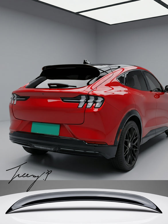 Ford Mustang Mach E rear roof spoiler gloss black 2021+
