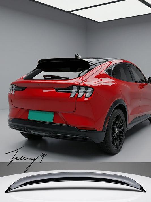 Ford Mustang Mach E rear roof spoiler gloss black 2021+
