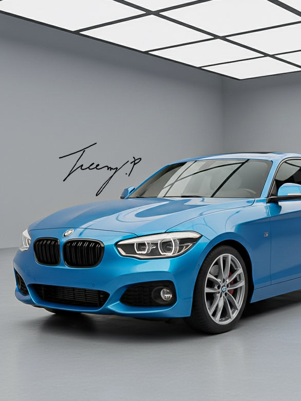 Gloss black front kidney grilles for BMW 1 Series F20 (2011–2014)