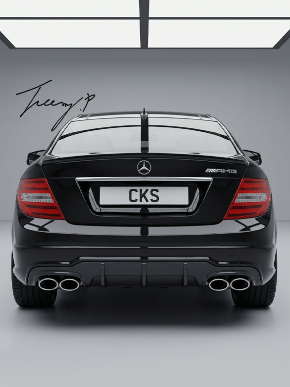 Mercedes C Class W204 C204 sport rear bumper diffuser aggressive sporty rear upgrade
