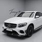 Mercedes GLC C253 Coupe gloss carbon front lip splitter sporty design upgrade for 2015 to 2019 model
