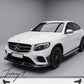 Mercedes GLC C253 Coupe gloss carbon front lip splitter sporty design upgrade for 2015 to 2019 model
