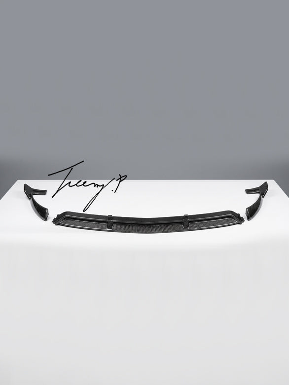 Mercedes GLC C253 Coupe gloss carbon front lip splitter sporty design upgrade for 2015 to 2019 model
