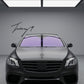 Matte black grille with night vision slot for Mercedes S Class W222 Saloon 2014 to 2020
