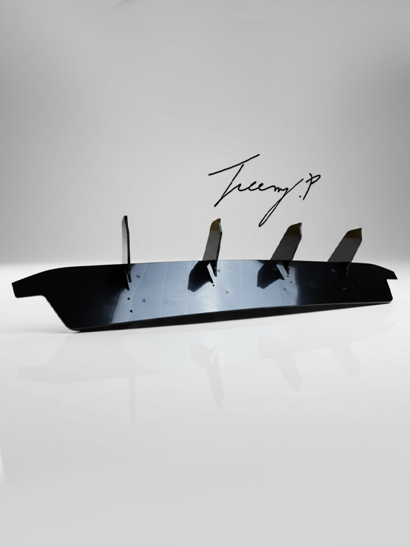 Mercedes W118 CLA35 CLA45S gloss black shark fin rear diffuser lip