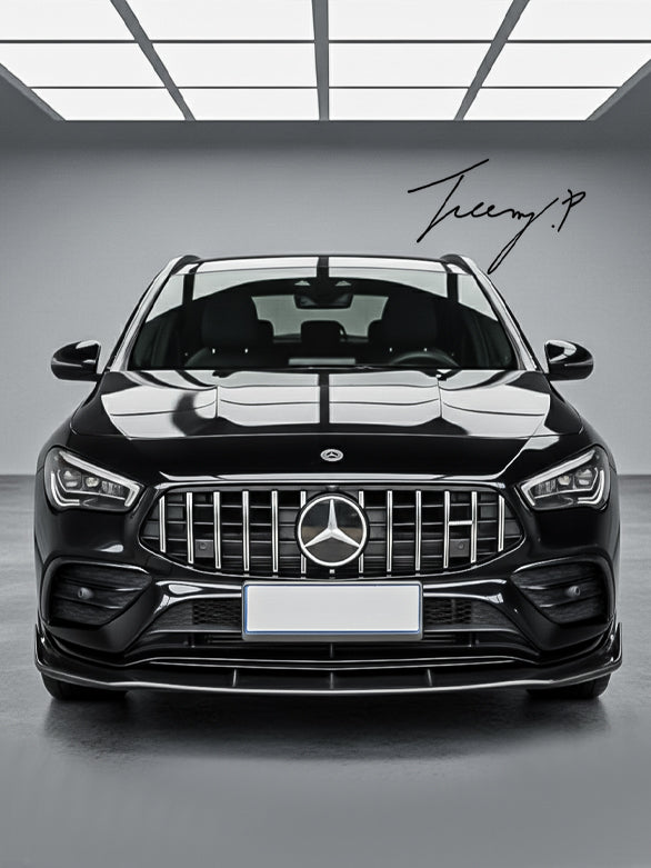 MERCEDES BENZ CLA W118 2020+ GLOSS BLACK FRONT SPLITTER SPOILER LIP BODYKIT
