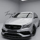 Mercedes CLA Class W117 C117 CLA45 AMG line carbon effect front lip splitter aggressive sporty front upgrade
