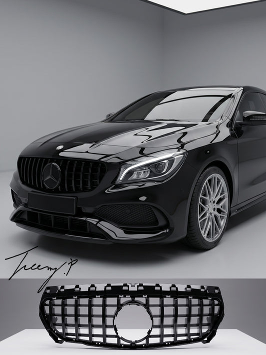 Mercedes Benz CLA Class C117 black GT style grille bold sporty front upgrade
