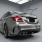 Mercedes C Class W205 AMG Line rear bumper diffuser with exhaust 2014 to 2021
