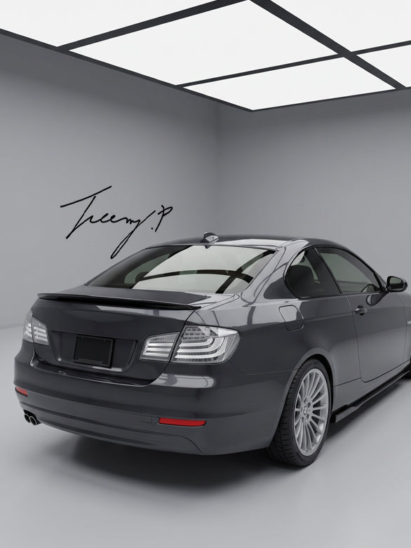 BMW 5 Series F10 gloss black M Sport rear boot spoiler lip
