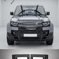 Gloss black fog light cover vent surrounds for Land Rover Defender L663 (2020+).