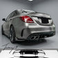 Mercedes C Class W205 AMG Line rear bumper diffuser with exhaust 2014 to 2021
