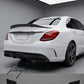 Carbon look rear boot spoiler lip for Mercedes C Class W205 2014 to 2018