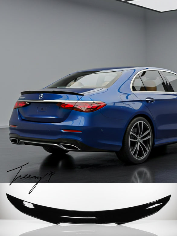 Gloss black PSM style rear spoiler for Mercedes E-Class W214 (2024+)